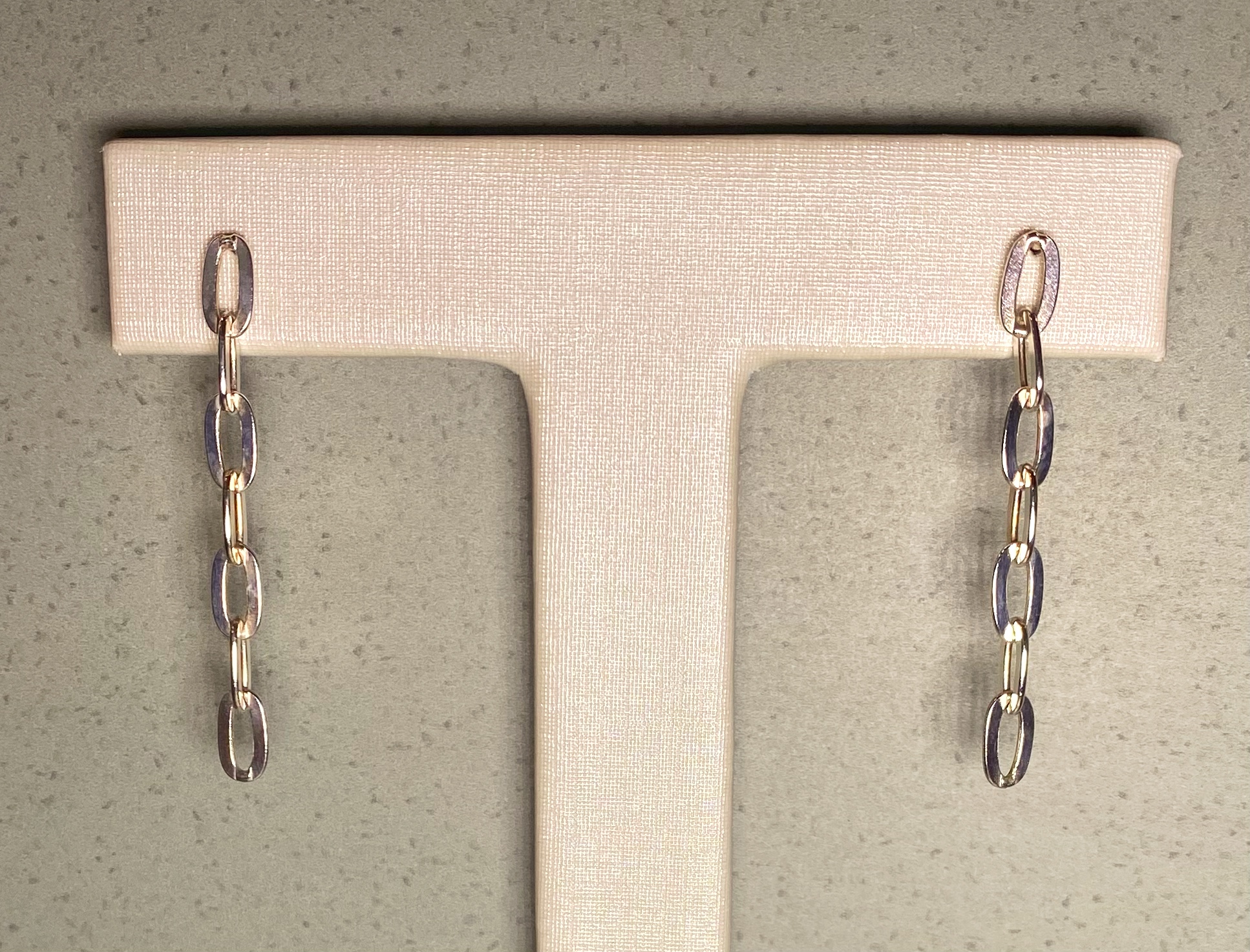 Brinco corrente elos prata lisa