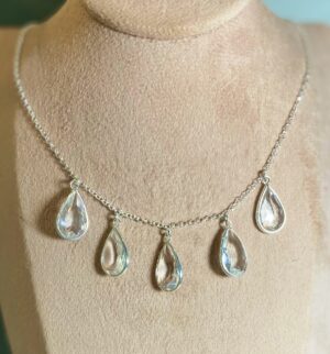 Choker 5 gotas de cristal